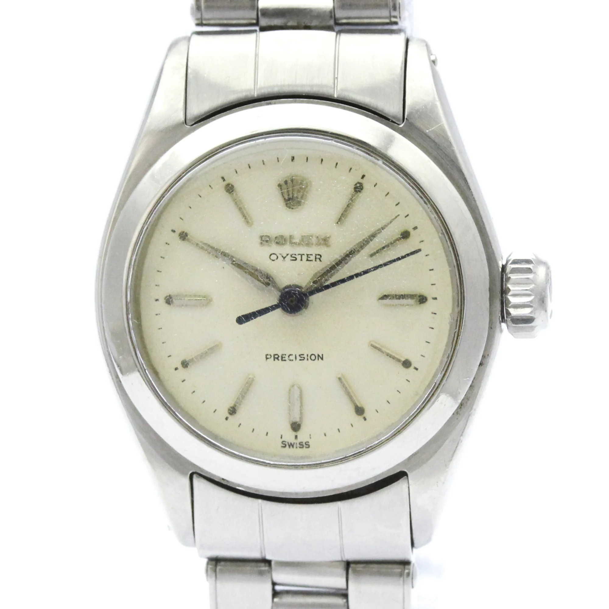 Rolex Oyster Precision 6410 Steel HandWinding Ladies Watch Vintage